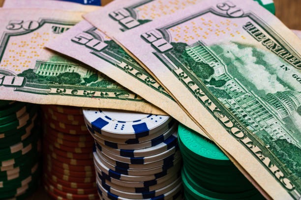 Live casino table with professional croupier